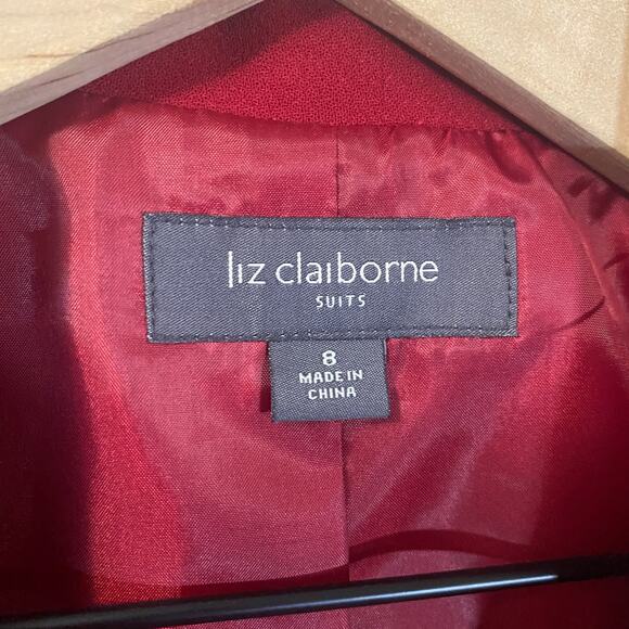 Liz Claiborne Suits NWT Red Pepper Suit Jacket Blazer Gold Buttons Sz 8 - Picture 2 of 12